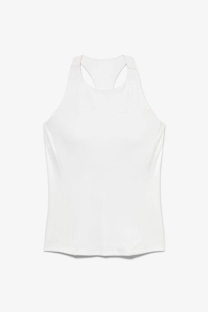 Fila White Line Racerback Tank Top White - Womens - 30962NFAI